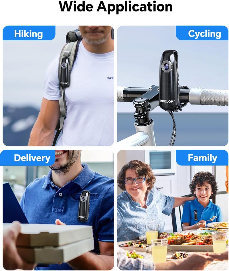 BOBLOV Mini Body Camera with Video: 128GB 007 Pocket Tiny Body Cams with Back Clip,1080P Small Wearable Camera with Audio Recording -User Friendly for Bike/Pet/Home/Proof - Image 5